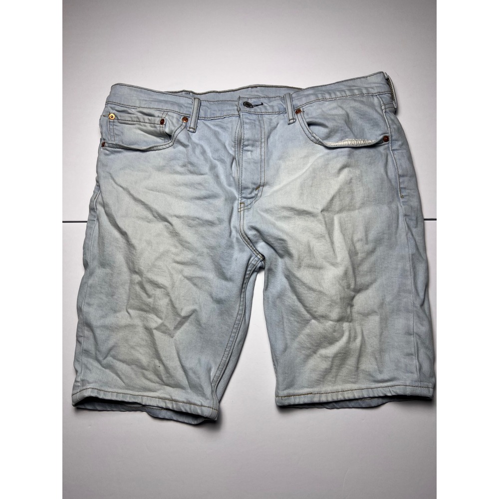 Levis 511 Denim Shorts Mens 38 Light Wash Blue Slim Fit Casual 0869